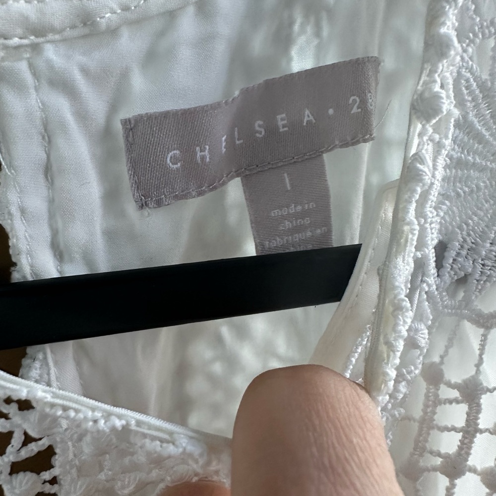 Chelsea 28 Asymmetrical White Embroidered Lace Dress - Picture 7 of 7